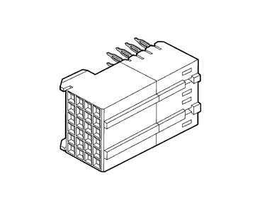 AMPHENOL ICC Female connector METRAL 4x24p 88947-102LF
