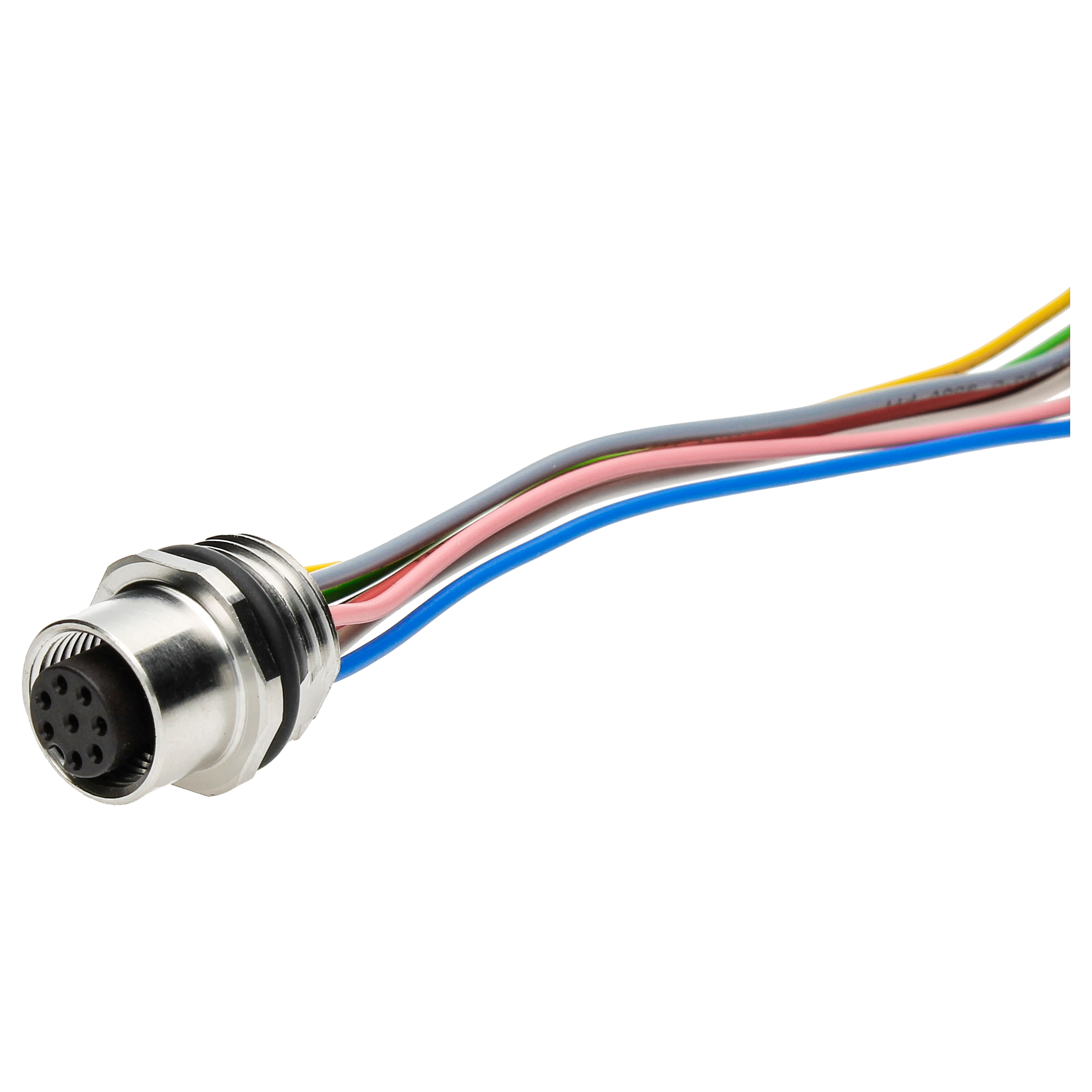 BINDER Socket Circular M12 8p with Strands 0.2m 76-2232-0111-00008-0200