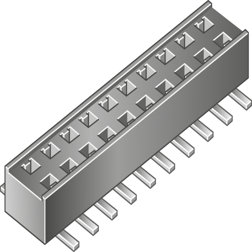 картинка  AMPHENOL ICC Connector strip female 2x7p 55510-114TRLF