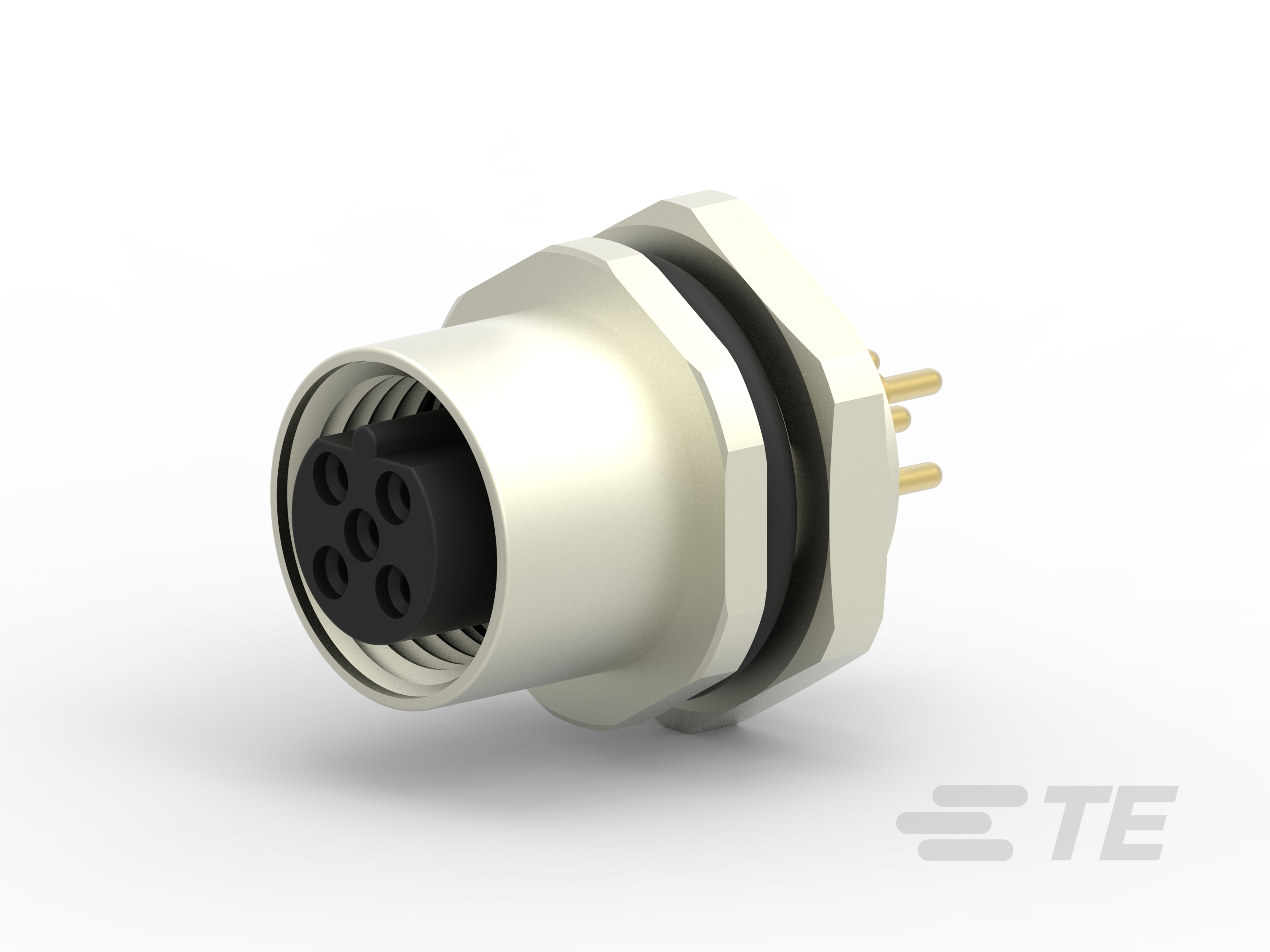 TE CONNECTIVITY Socket Circular M12 5p THT T4143412051-000