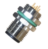 Вилка на панель, крепление гайкой Cabsystems PMM12BAM08019