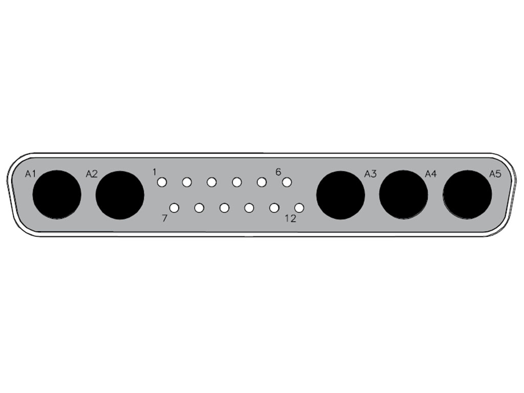 FCT D-Sub Male connector shell FL17W5P7-K120