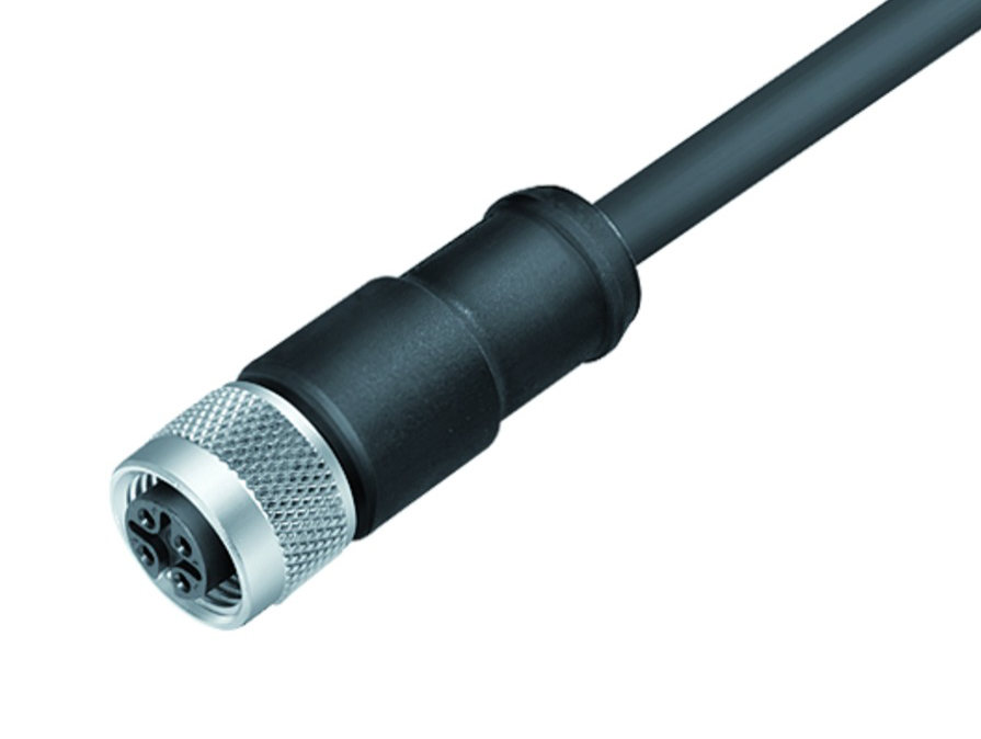 BINDER Socket Circular M12 4p with Cable 5m 77-3530-0000-50704-0500