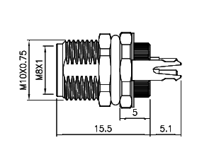 картинка Розетка панельная   M8-F4-S4D