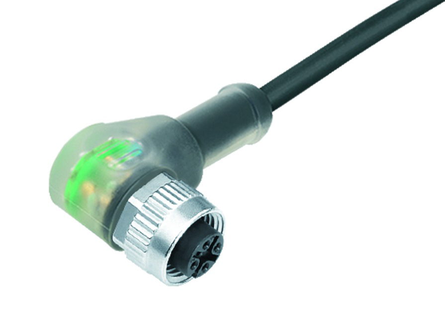 BINDER Socket Circular M12 4p with Cable 2m 77-3634-0000-50004-0200