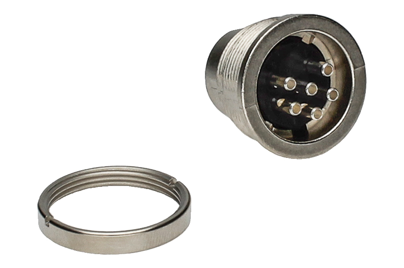 BINDER Plug Circular M16 6p Solder 09-0323-80-06