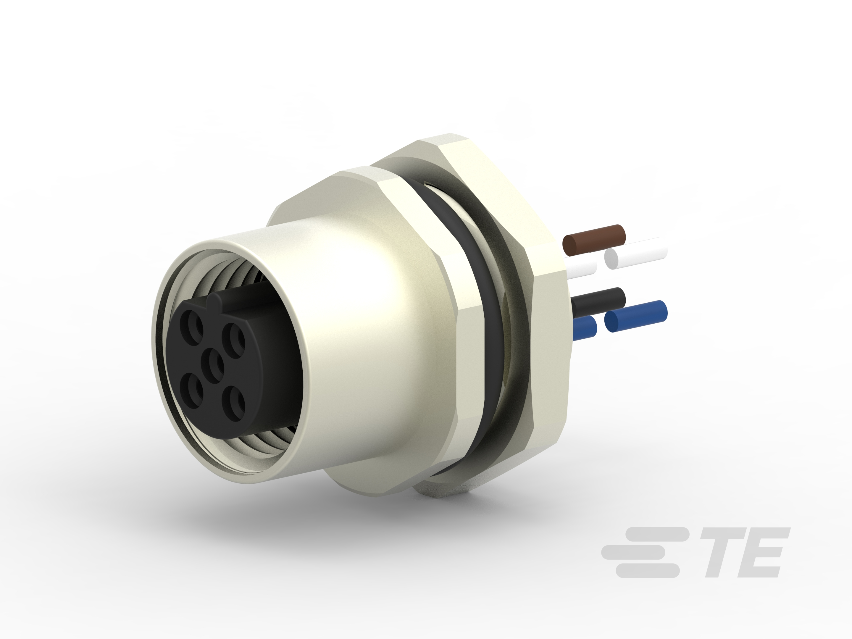TE CONNECTIVITY Socket Circular M12 4p with Strands 0.2m T4171310404-001