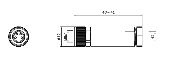 картинка Розетка кабельная   M8P-A-S3