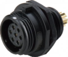 Розетка на панель, крепление гайкой Weipu SP1312/S6C