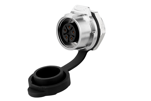 90° Single Hole Metal Female Socket CNLINKO LP-16-J05SX-03-101