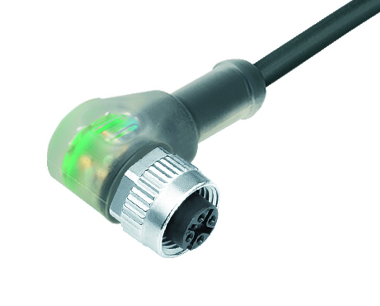 BINDER Socket Circular M12 4p with Cable 2m 77-3634-0000-20004-0200