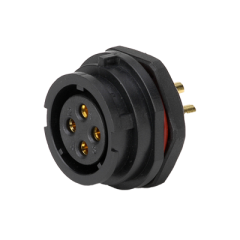 Розетка на панель, крепление гайкой Weipu SY1712/S4BI1С