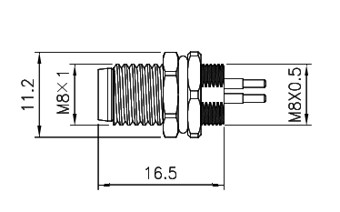 картинка Вилка панельная   M8-B2-P8