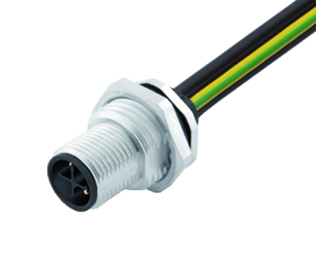 BINDER Plug Circular M12 4p with Strands 0.2m 09-0691-121-04