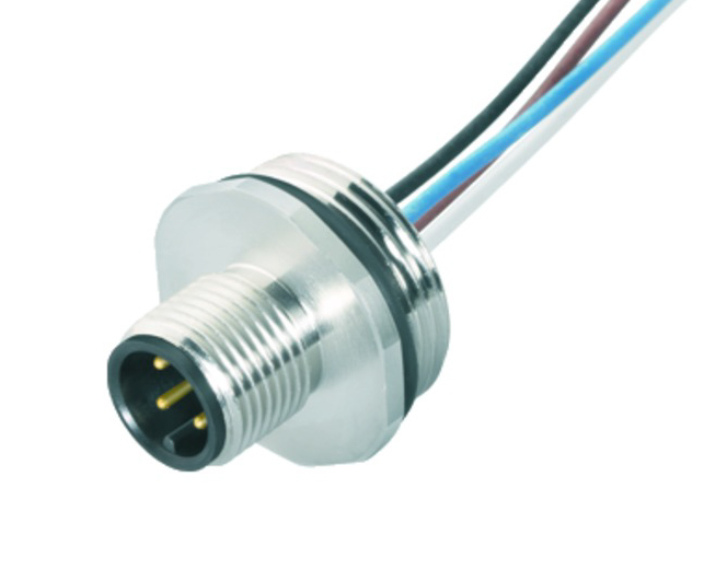 BINDER Plug Circular M12 5p with Cable 0.2m 76-0431-0111-00005-200