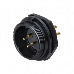 Вилка на панель, крепление гайкой Weipu SP2912/P12C