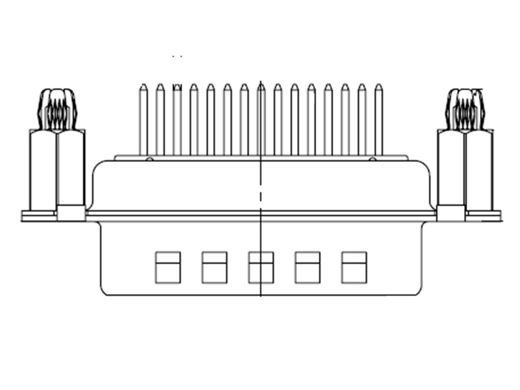 FCT D-Sub Male connector 25p F25P1G1-0982