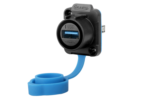 USB2.0 Two Hole Flange Female Socket CNLINKO LP-20-J/USB2/213/SX-42-201