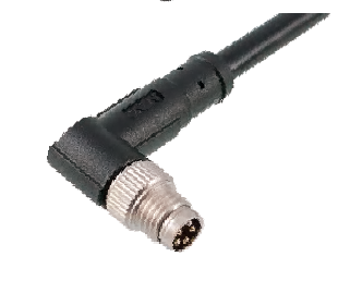 Вилка кабельная угловая 080023-05B101000 M8-D6-P5-1M-PVC