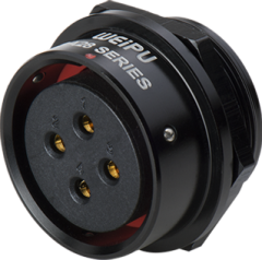 Розетка на панель, крепление гайкой Weipu SA2812/S35S1