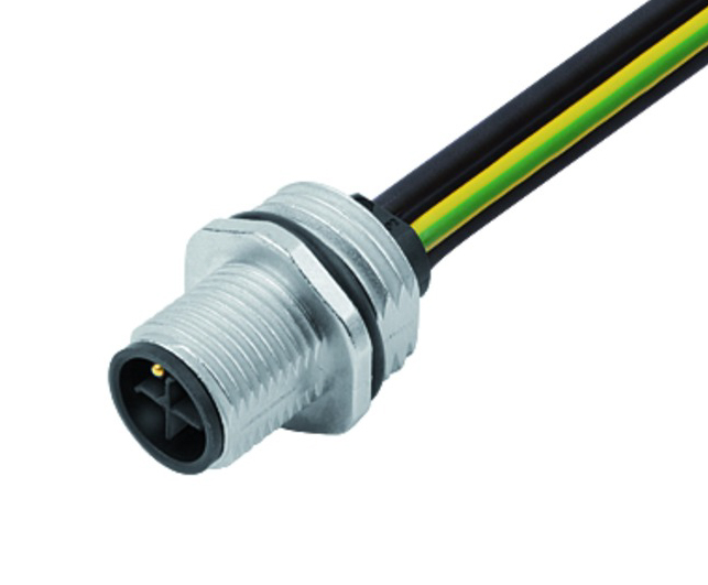BINDER Plug Circular M12 4p with Strands 0.2m 09-0691-700-04