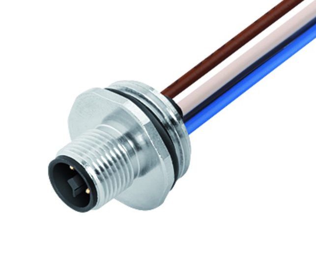 BINDER Plug Circular M12 4p with Strands 0.2m 09-0631-642-04