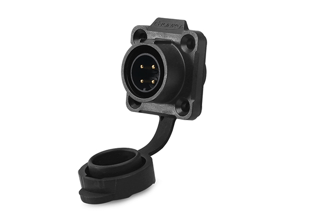 90° Four Hole Plastic Male Socket CNLINKO LP-16-C04SX-02-401