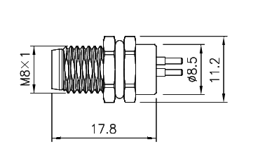 картинка Вилка панельная   M8-F1-P3