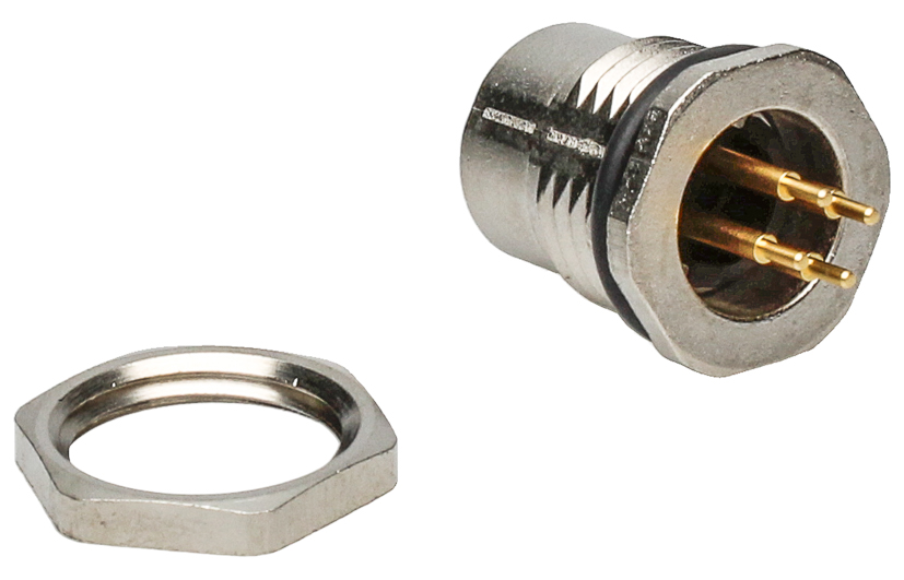 BINDER Socket Circular M12 4p THT 09-3432-88-04