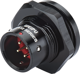 Розетка на панель для монтажа в плату, крепление гайкой снаружи Weipu SA1215/P9L-PA