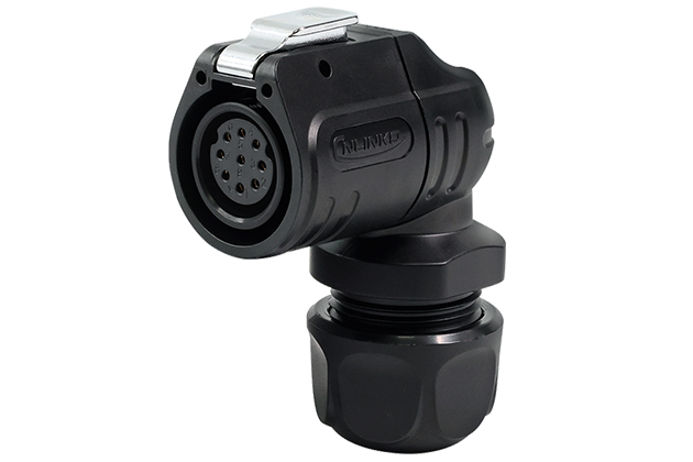 90° Single Hole Plastic Female Socket CNLINKO LP-16-J09PE-02-012A