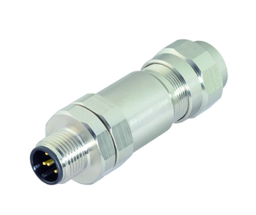 BINDER Plug Circular M12 4p Screwclamp 99-3729-995-04