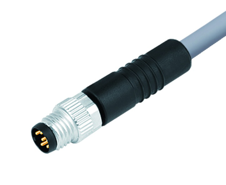 BINDER Plug Circular M8 4p with Cable 2m 77-3405-0000-20004-0200