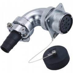 Розетка межкабельная угловая Weipu WS40K5ZS1