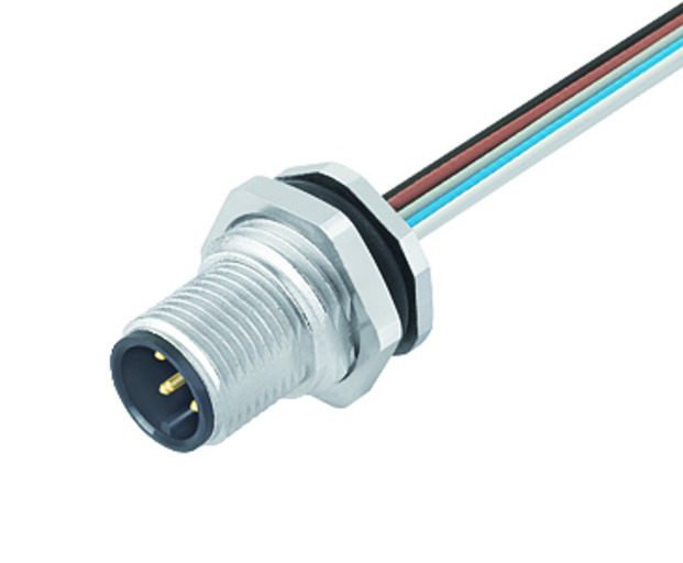 BINDER Plug Circular M12 5p with Strands 0.2m 76-2531-1111-00005-0200