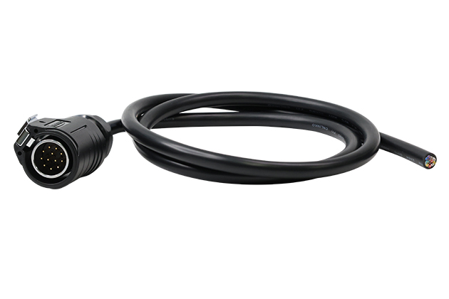 Standard Model 12 Pin L=1M Male Plug Plastic+Metal With Soldering+Cable CNLINKO LP20-12-MP-E-1M-002