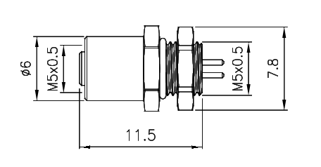 картинка Розетка панельная   M5-B1-S4