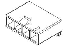 MOLEX Header 1 Row 90° PCB Lock 5p 39-30-3058