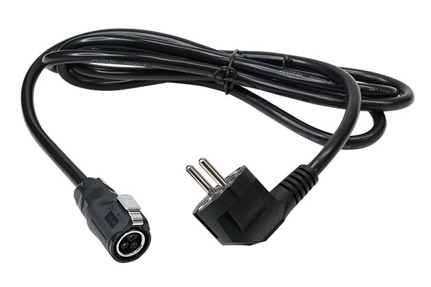 3 Pin Female Plug+European Standard 90° 16A Three-prong Plug+CT-104 L=2M Standard Model Cable CNLINKO LP16-03-FP-E-2M-015