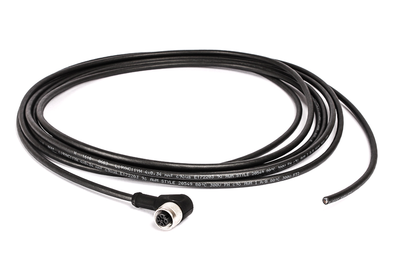 BINDER Socket Circular M12 4p with Cable 5m 79-3534-37-04