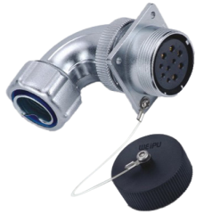 Розетка межкабельная угловая Weipu WS16K4ZR2
