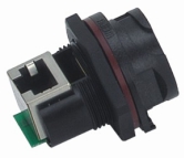Розетка на панель rj45 угловая Weipu RJ45F71RAC