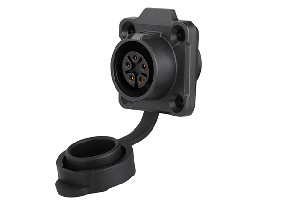90° Four Hole Plastic Female Socket CNLINKO LP-16-J05SX-02-401