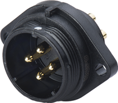 Вилка на панель, крепление гайкой Weipu SP2112/P6BIC