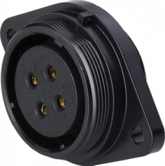 Розетка на панель с фланцем, 2 отв. Weipu SY2113/S5B1C