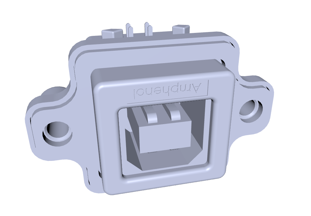 AMPHENOL ICC Socket Square USB 4p THT MUSBD111M0