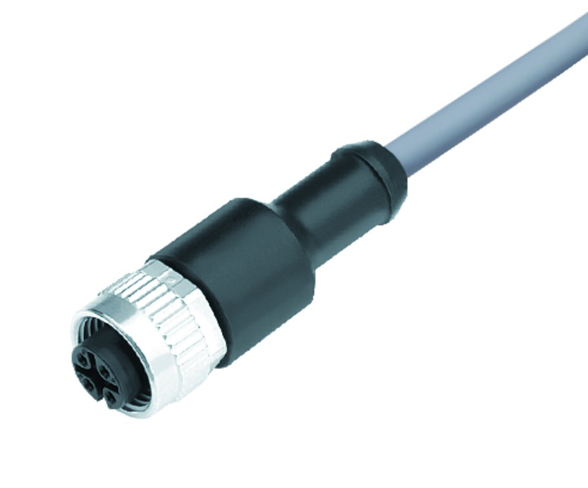 BINDER Socket Circular M12 4p with Cable 2m 77-3430-0000-20004-0200