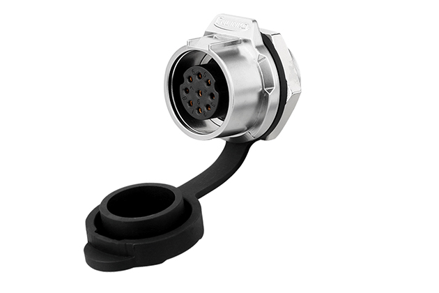 90° Single Hole Metal Female Socket CNLINKO LP-16-J09SX-03-101