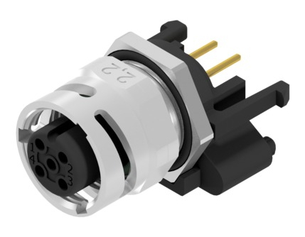 CONEC Socket Circular M12-Bayonet 5p THT SAL-MB12S-FKH5-X10