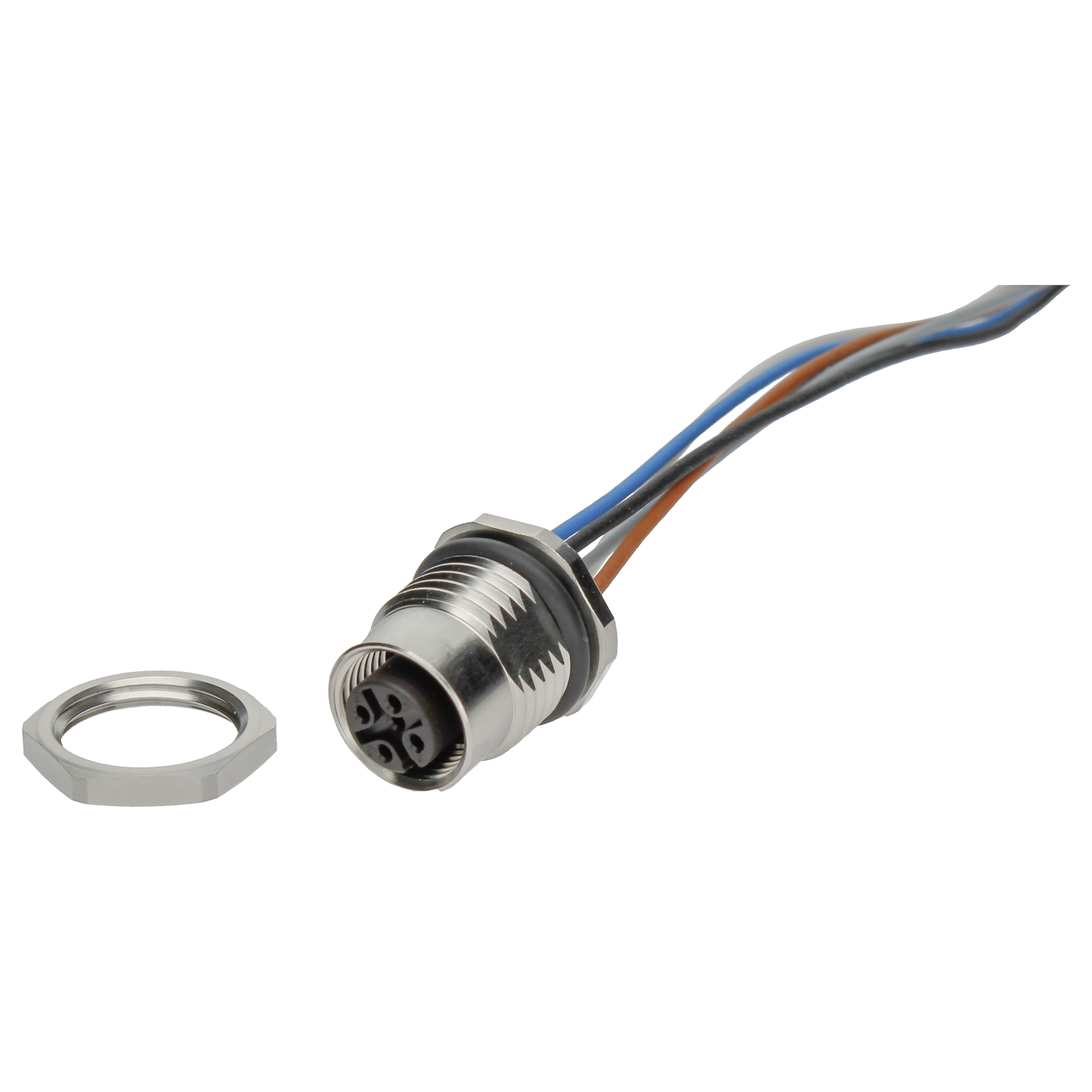 BINDER Socket Circular M12 5p with Strands 0.2m 09-3442-679-05